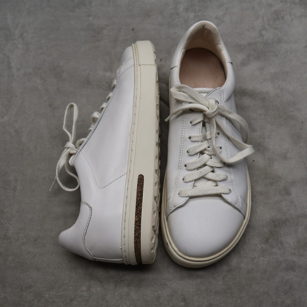 Birkenstock Unisex M7 L9 Sneakers White Bend Low Leather Lace Up Casual EU40